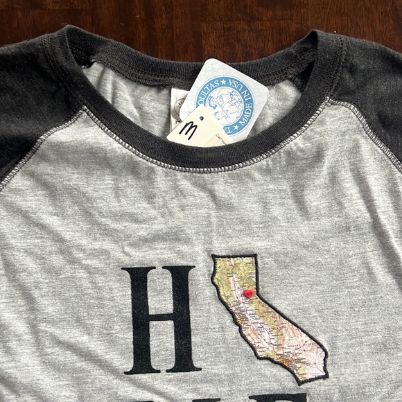 California Map Home Baseball Tee T-Shirt - Picture 3 of 12